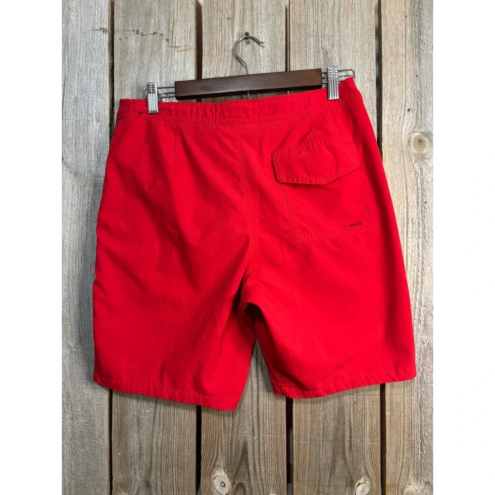 Abercrombie & Fitch Mens Red‎ Swim Board Shorts Stretch Size 29 8 Inch Inseam